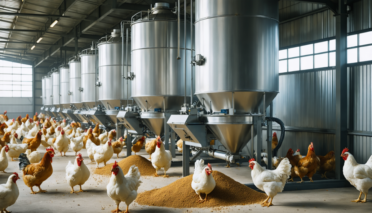découvrez comment optimiser l'alimentation avicole pour maximiser la rentabilité de votre installation, en maîtrisant chaque étape, du silo à la mangeoire.