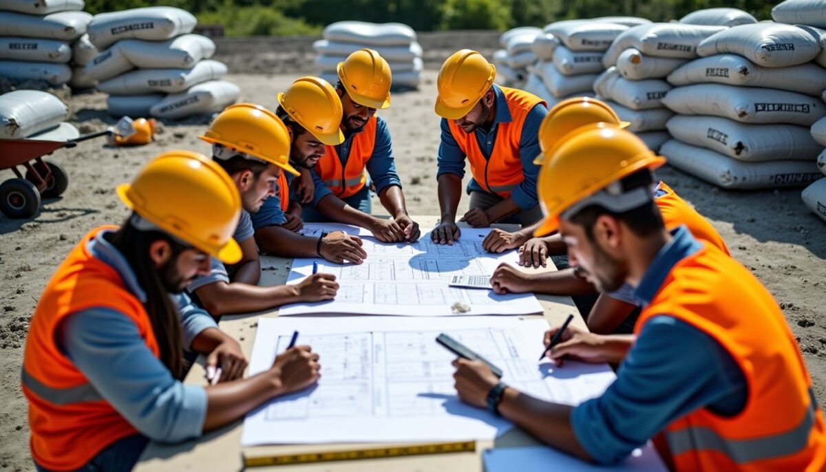 Calculer le nombre de sacs de béton prêt à l'emploi nécessaires pour couvrir 1 m²